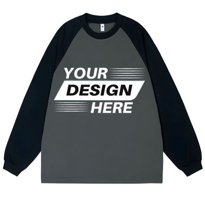 Unisex Personalized Customization Cotton Raglan Sweatshirt