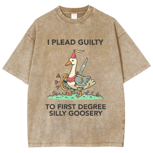 I Plead Guilty To First Degree Silly Goosery Snowflake Vintage Cotton T-Shirt
