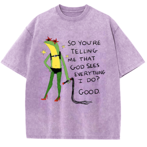So You're Telling Me That  God Sees Everthing  I Do? Snowflake Vintage Cotton T-Shirt