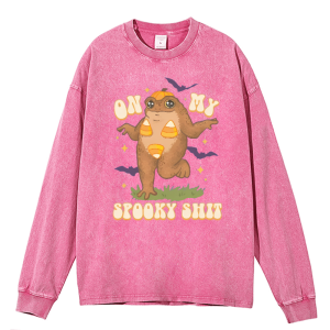 Frog lady on holiday Heavy Duty Vintage Washed Sweatshirt