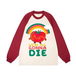 Cute Tomatoes Unisex Personalized Customization Cotton Raglan Sweatshirt