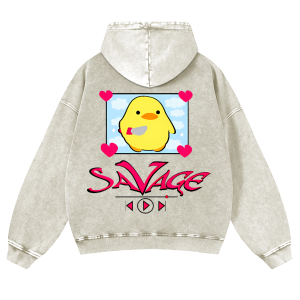 Savage Personalization Customized Unisex Casual Washed Hoodies