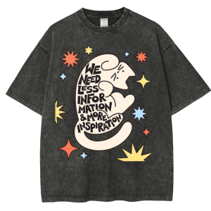 We Need Less Infor Mation More Inspiration Snowflake Vintage Cotton T-Shirt