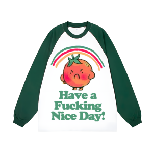 Funny Tomatoes Unisex Personalized Customization Cotton Raglan Sweatshirt