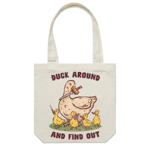 Duck Around Personalized Casual Canvas Tote Bag