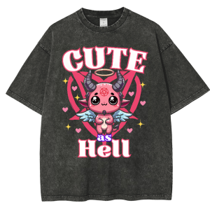Cute Hell Snowflake Vintage Cotton T-Shirt