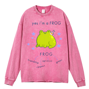 Yes I'm A Frog Heavy Duty Vintage Washed Sweatshirt
