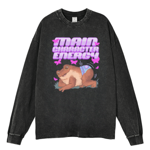 Thinking Frog Lady Heavy Duty Vintage Washed Sweatshirt