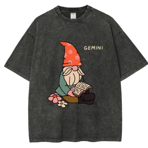 Snowflake Vintage Gemini Santa Claus Cotton T-Shirt