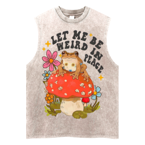 Let Me Be Weird In Peace American Style Washed Retro Old Fried Snowflake Vest