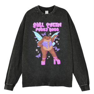 Dancing Frog Lady  Heavy Duty Vintage Washed Sweatshirt