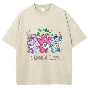 I Don't Care Snowflake Vintage Cotton T-Shirt