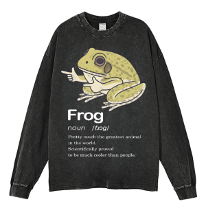 Frog Noun Definition Heavy Duty Vintage Washed Sweatshirt