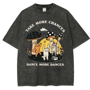  Snowflake Vintage Take More Chances Cotton T-Shirt