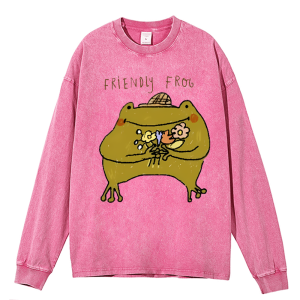 Friendly Frog Heavy Duty Vintage Washed Sweatshirt