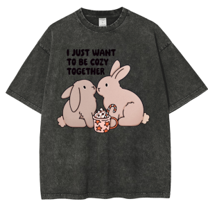 I Just Want To Be Cozy Together Snowflake Vintage Cotton T-Shirt