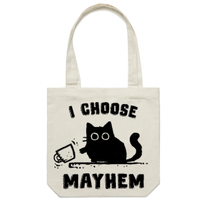 I Choose Mayhem Personalized Casual Canvas Tote Bag