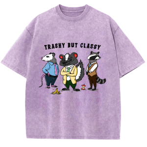 Trashy But Classy Snowflake Vintage Cotton T-Shirt