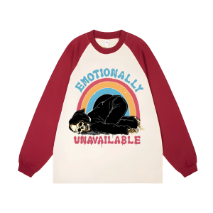 Emotionally Unavailable Unisex Personalized Customization Cotton Raglan Sweatshirt