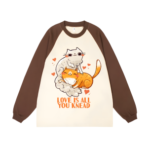 Love is all you Knead Unisex Personalized Customization Cotton Raglan Sweatshirt