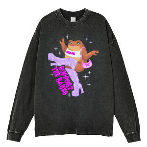 Fashionable frog lady  Heavy Duty Vintage Washed Sweatshirt