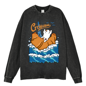 Croissant Heavy Duty Vintage Washed Sweatshirt