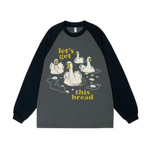 Let's Get This Bread Unisex Personalized Customization Cotton Raglan Sweatshirt