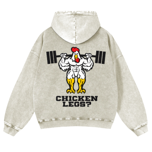 Chicken Legs Customized Unisex Casual Washed Hoodies