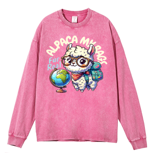 The world is so big that I want to see it  Heavy Duty Vintage Washed Sweatshirt