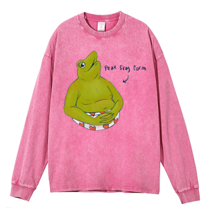Peak Frog From Heavy Duty Vintage Washed Sweatshirt