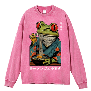 Frog Ramen Heavy Duty Vintage Washed Sweatshirt