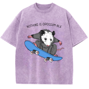 Nothing Is Opossum-Ble Snowflake Vintage Cotton T-Shirt