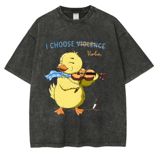 I Choose Violin Snowflake Vintage Cotton T-Shirt