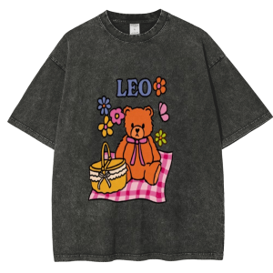 Snowflake Vintage Leo Bear Cotton T-Shirt