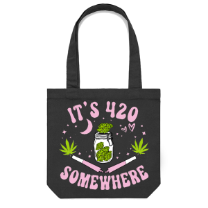 Pink Grass Personalized Casual Canvas Tote Bag