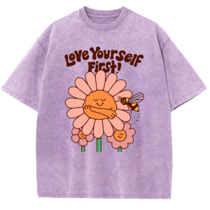 Snowflake Vintage Love Yourself First Cotton T-Shirt