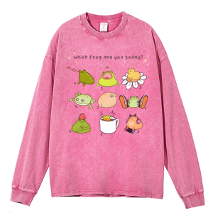 Which Frog Are You Today Heavy duty vintage washed sweatshirt