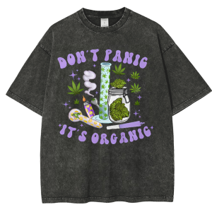 Don't Panic Snowflake Vintage Cotton T-Shirt