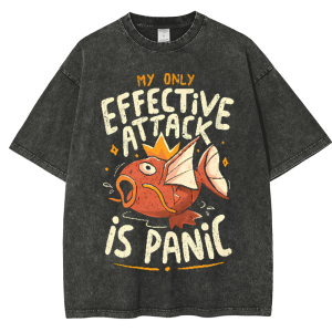 Effective attack is panic Snowflake Vintage Cotton T-Shirt