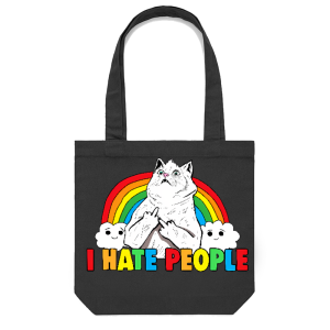 I Hate People Personalized Casual Canvas Tote Bag