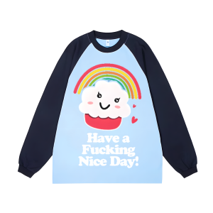 Sweet Cupcake Unisex Personalized Customization Cotton Raglan Sweatshirt