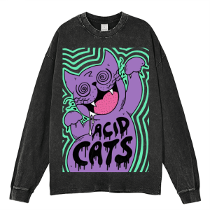 Acid Cats  Heavy Duty Vintage Washed Sweatshirt