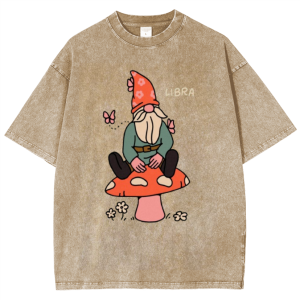 Snowflake Vintage Libra Santa Claus Cotton T-Shirt