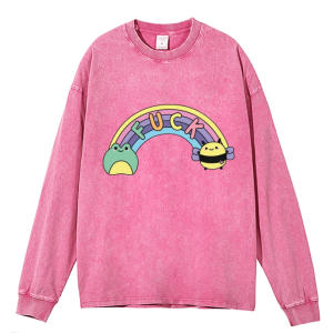 Heavy Duty Vintage Frog And Bee Washed Sweatshirt