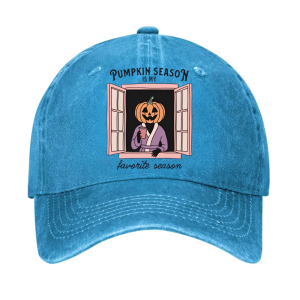 Pumpkin Halloween Unisex Vintage Fashion Casual Washed Cap