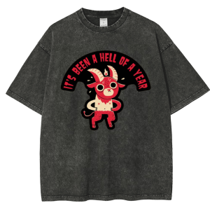 Goat Snowflake Vintage Cotton T-Shirt
