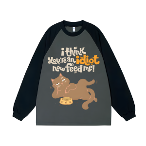 Serve Me Food Unisex Personalized Customization Cotton Raglan Sweatshirt