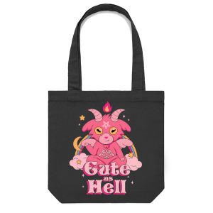 Cute As Hell Personalized Casual Canvas Tote Bag