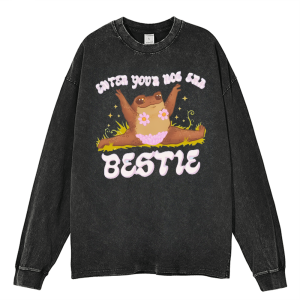 Frog lady dancing ballet Heavy Duty Vintage Washed Sweatshirt