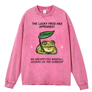 Lucky Frog Heavy Duty Vintage Washed Sweatshirt